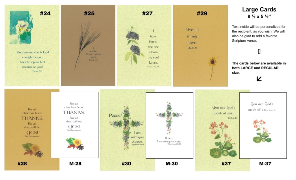 Large-sized Prayer Cards